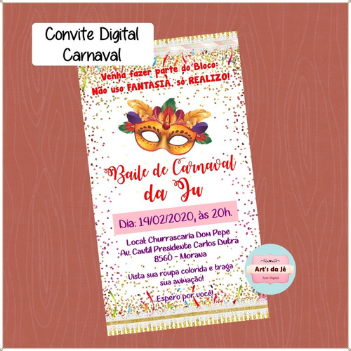 Convite Digital Carnaval