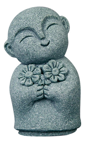 Estatua De Pequeño Monje, Estatuilla De Piedra Estilo E