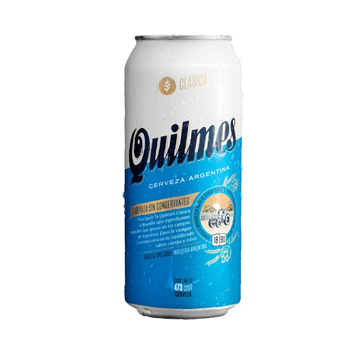 Imagen 1 de 1 de Cerveza Quilmes Clásica American Adjunct Lager rubia lata 473 mL