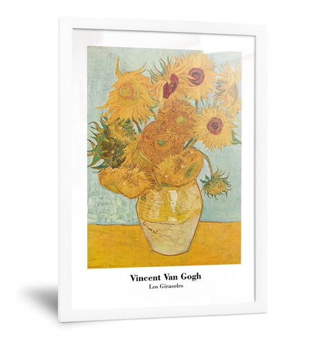 Cuadro Vincent Van Gogh Los Girasoles Enmarcado 35x50
