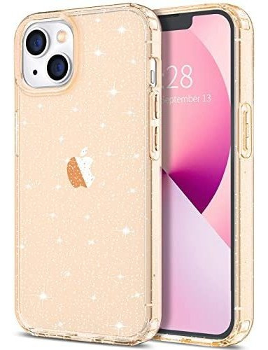 Funda Para iPhone 13 A Prueba Golpes Color Dorado Brillante