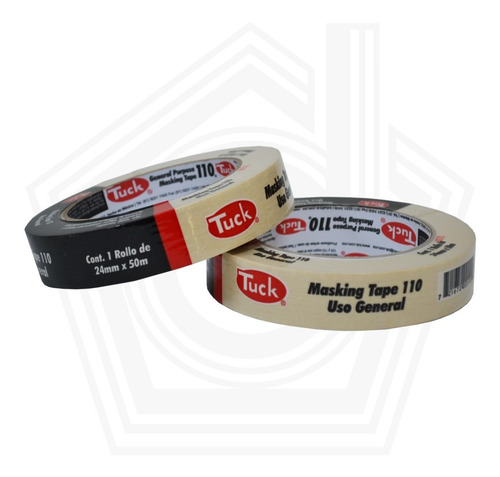 Imagen 2 de 2 de Cinta Adhesiva Masking Tape 10 Pack De 24mmx50m Tuk