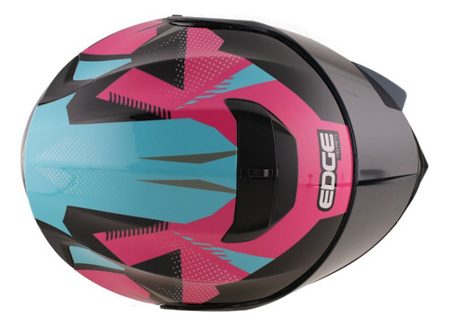 Casco Moto Integral Edge Shanghai Velox Rosa Rosa Estampado L