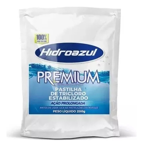 Pastilha De Cloro Premium Hidroazul 200g
