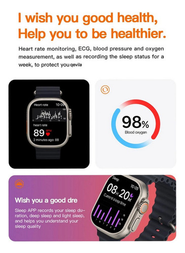 T800 Ultra Reloj Inteligente Bluetooth Con Pantalla Táctil