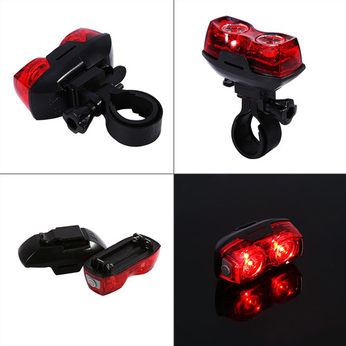 Ciclismo 2 Led Luz Intermitente Lámpara De Seguridad Trasera