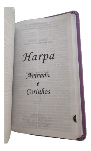 Imagem 3 de 3 de Bíblia Sagrada Letra Hipergigante Harpa Corinhos
