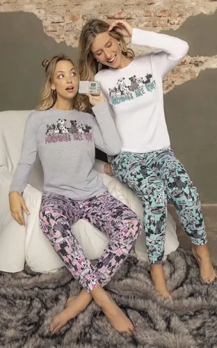 Oferta Pijama Algodon Invierno Mujer Lencatex Comodo Liq