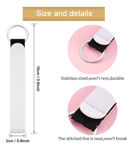 Correa De Pulsera De Neopreno En Blanco Para Sublimación, 20