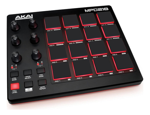 Controlador Midi Akai Mpd218 Con 16 Pads Y Usb