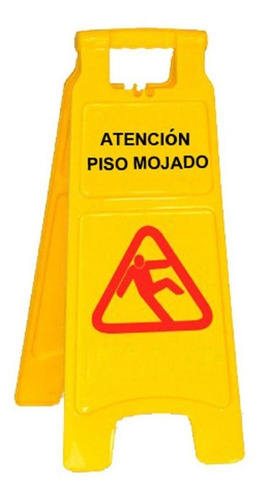 Señales Plásticas De Piso Mojado Atención Pequeña - Equilimp