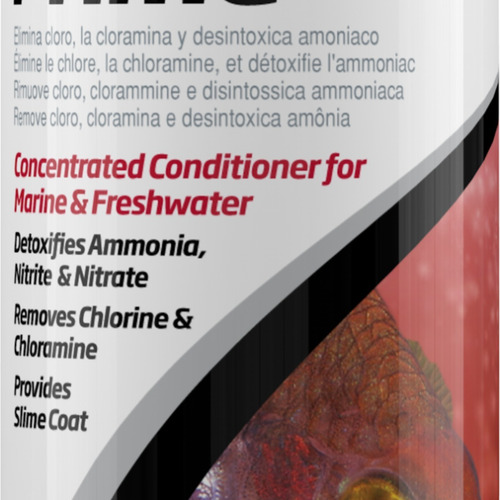 Imagen 2 de 9 de Prime 250ml Seachem Acondicionador Agua Rinde 10000 Litros Acuario
