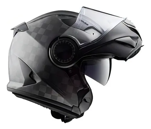Casco Moto Carbono Modular Ls2 313 Vortex Brillo Color Negro Brillante Tamaño Del Casco L