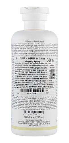 Keune Care Derma Activate Shampoo 300ml Força E Antiqueda