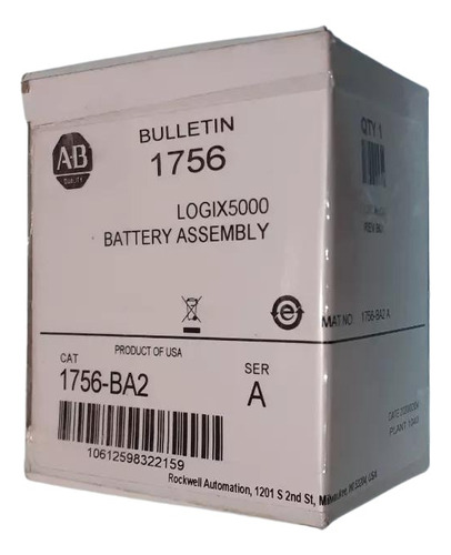 Batería Litio 1756-ba2 Para Controllogix-5000 Allen Bradley