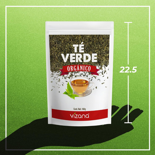 Té Verde Orgánico En Hoja 320g Por Pack (2 Bolsas De 160g)