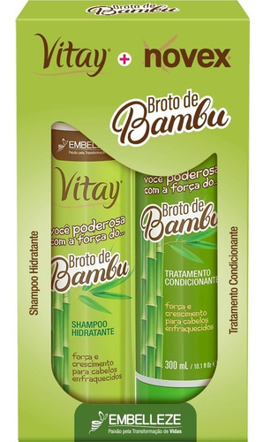 Shampoo E Condicionador Vitay Novex Broto De Bambu Kit