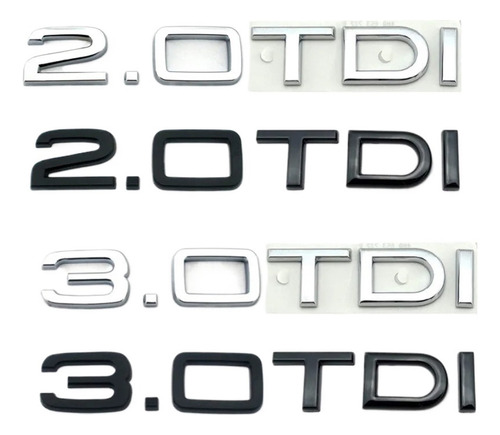 Para Audi A3 A4s4 A5s5 A6 A7 A8 Q5 Logo Sticker 2.0 3.0 Tdi