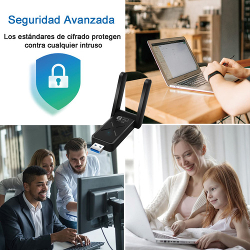 Antena Adaptador Wifi Usb3.0 Dual Band 2.4G 1300mbps