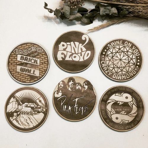 Posavasos Bandas Rock En Madera (3er Grupo De Portavasos)