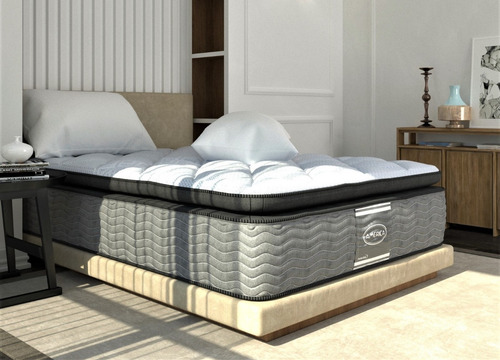 Imagen 2 de 8 de Colchon Matrimonial America Smart Confort + Box