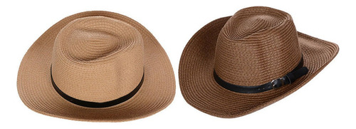 Sombrero Panama Fedora De Ala Grande, Plegable, Tejido Vaque