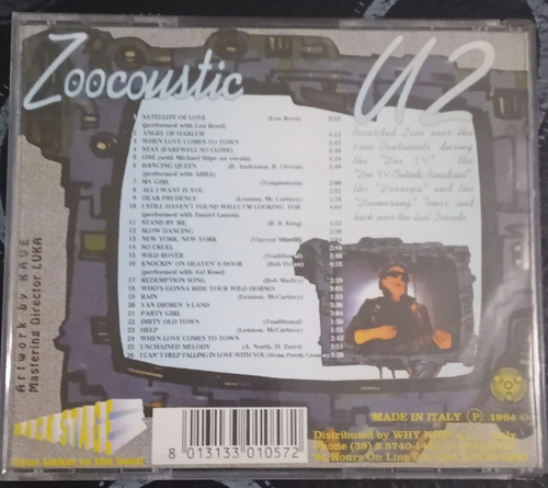U2 Cd Zoocoustic Inédito (Usado)