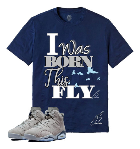 Camiseta Combinar   Retro 6 Georgetown/born This Fly Ca...