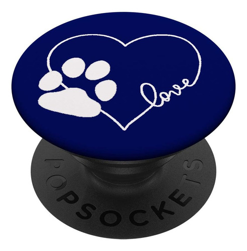 Love Dogs Cute Design Navy - Popsockets Grip Y Soporte Para 