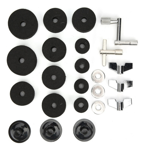 23pcs Kit De Platillo De Almohadilla De Tambor Sin Deslizami