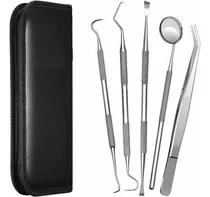 Comprar Set 5 De Herramientas Higiene Bucal Dentista Espejo Pinza