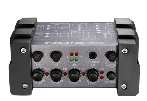 Nux Pmx2 Line Mixer Interface De Audio
