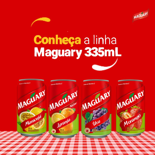 Suco de Maracujá 335ml Lata Maguary- Pack 6 Unidades