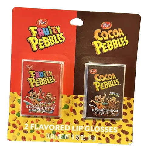 Los Picapiedra Fruity Cocoa Pebbles, 2 Balsamos De Labios