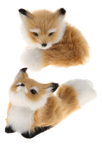 Simulación De Peluche De Peluche De Zorro Durmiendo Muñeca D