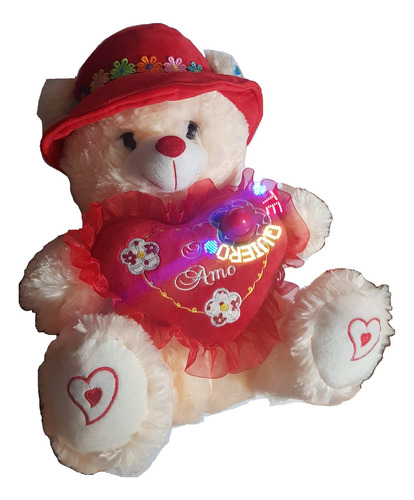 Peluche De Oso 42cm Con Música Y Frases Con Luces