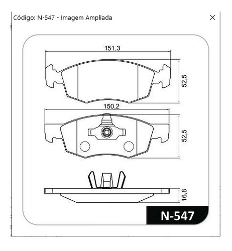Imagem 2 de 2 de Jogo Pastilhas Freio Cobreq Grand Siena Tetrafuel 1.4 8v