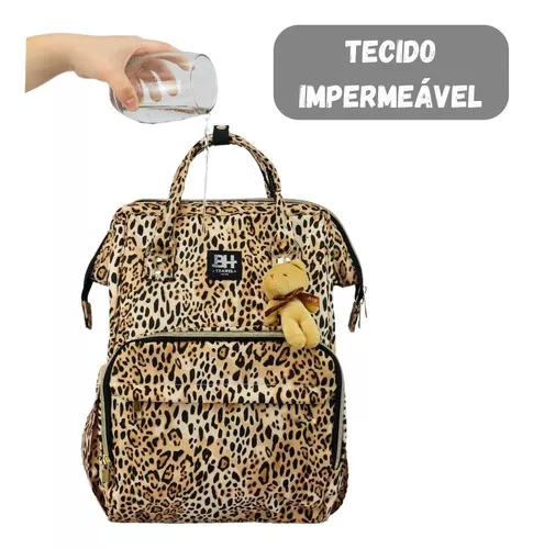 Mochila de Maternidade Laço Bebê LB Kyara Cinza Escuro