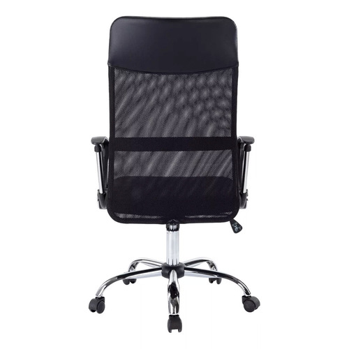 Silla De Escritorio Imback Ejecutiva Mesh Negra Con Tapizado De Mesh Y Cuero Sintético