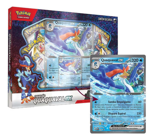 Pokémon Box Parceiros De Paldea Quaquaval Ex - Copag