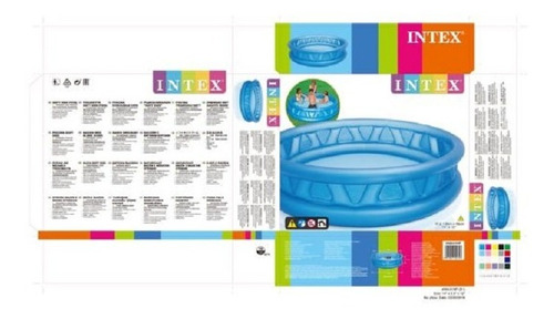 Imagen 4 de 8 de Pileta Piscina Inflable Aquarium Intex Niños 188 X 188 Cm