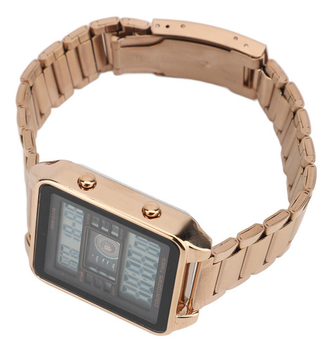 Reloj Digital De Acero Inoxidable Para Hombre Con Función De