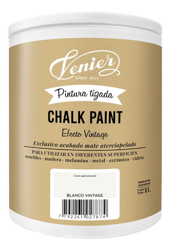 Chalk Pintura Tiza Al Agua Mate Envejecido 1 Lt Venier