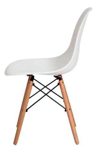 Conjunto De Cadeiras Charles Eames Eiffel Dsw Branco 4 Peças