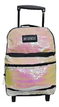 Comprar Mochila Carro Metalizado Lsd 4 Ruedas Bolsillo Para Botella
