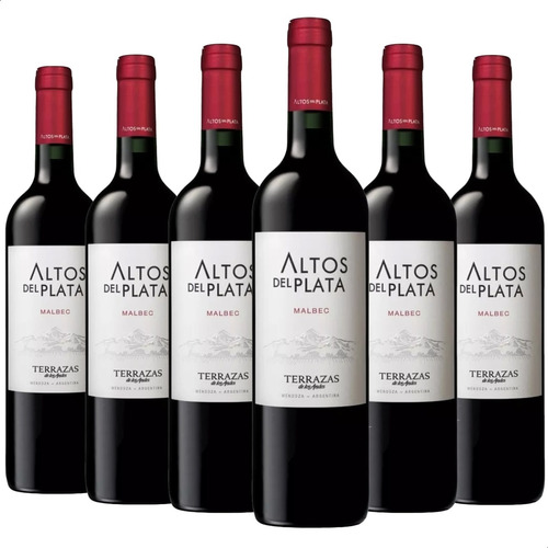 Vino Altos Del Plata Malbec (caja 6 Botellas 750ml)