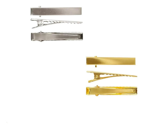 Presilha Bico De Pato Para Cabelo De 42mm Com 500 Unidades Cor Presilha Dourado