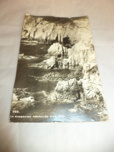 Antigua (c. 1950) Tarjeta Postal La Quebrada En Acapulco (Usado)