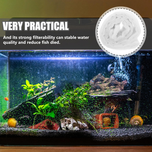 Almohadilla Para Pecera Con Filtro De Fibra Blanca Aquarium