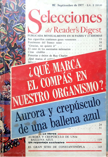 Revista Selecciones Del Reader's Digest Septiembre 1977 #